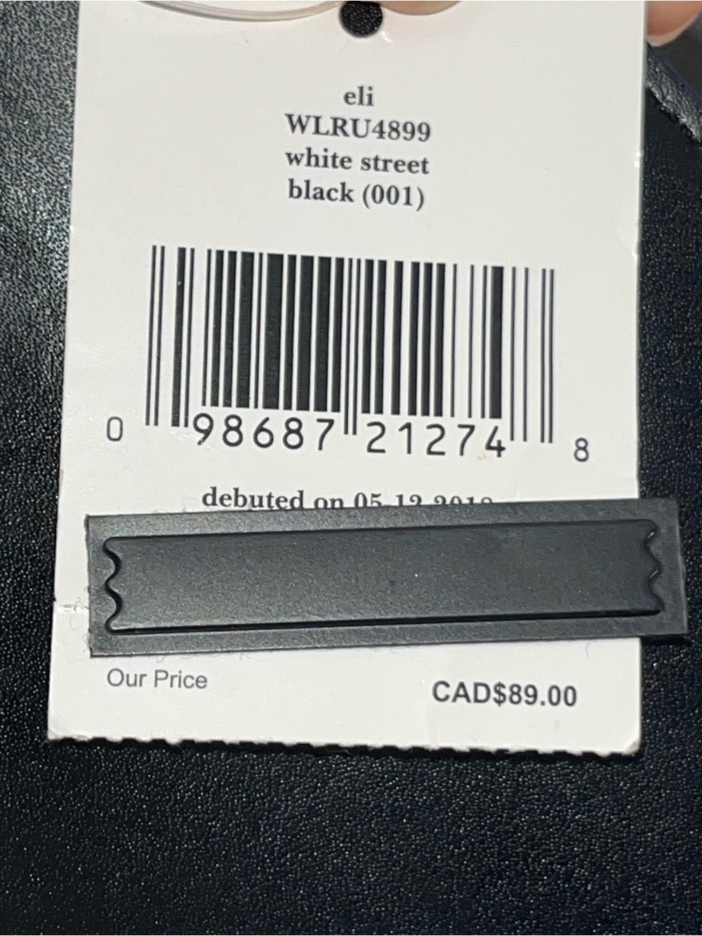 ♠️ NWT ** Kate Spade Black Eli Wristlet – Sleek Black Leather Essential ✨7.75”L - Picture 6 of 8